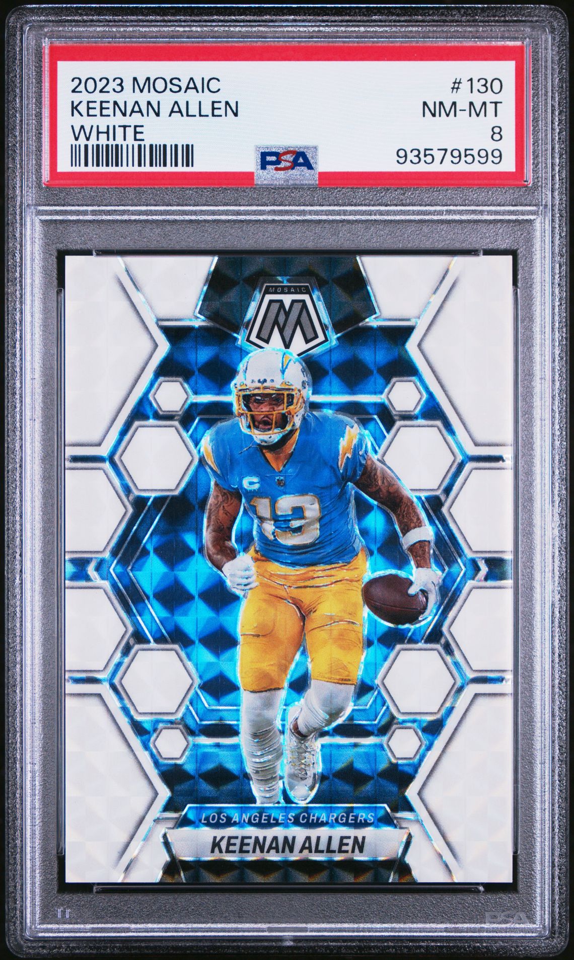 2023 Panini Mosaic Keenan Allen #130 (White) Nm-Mt 8 front