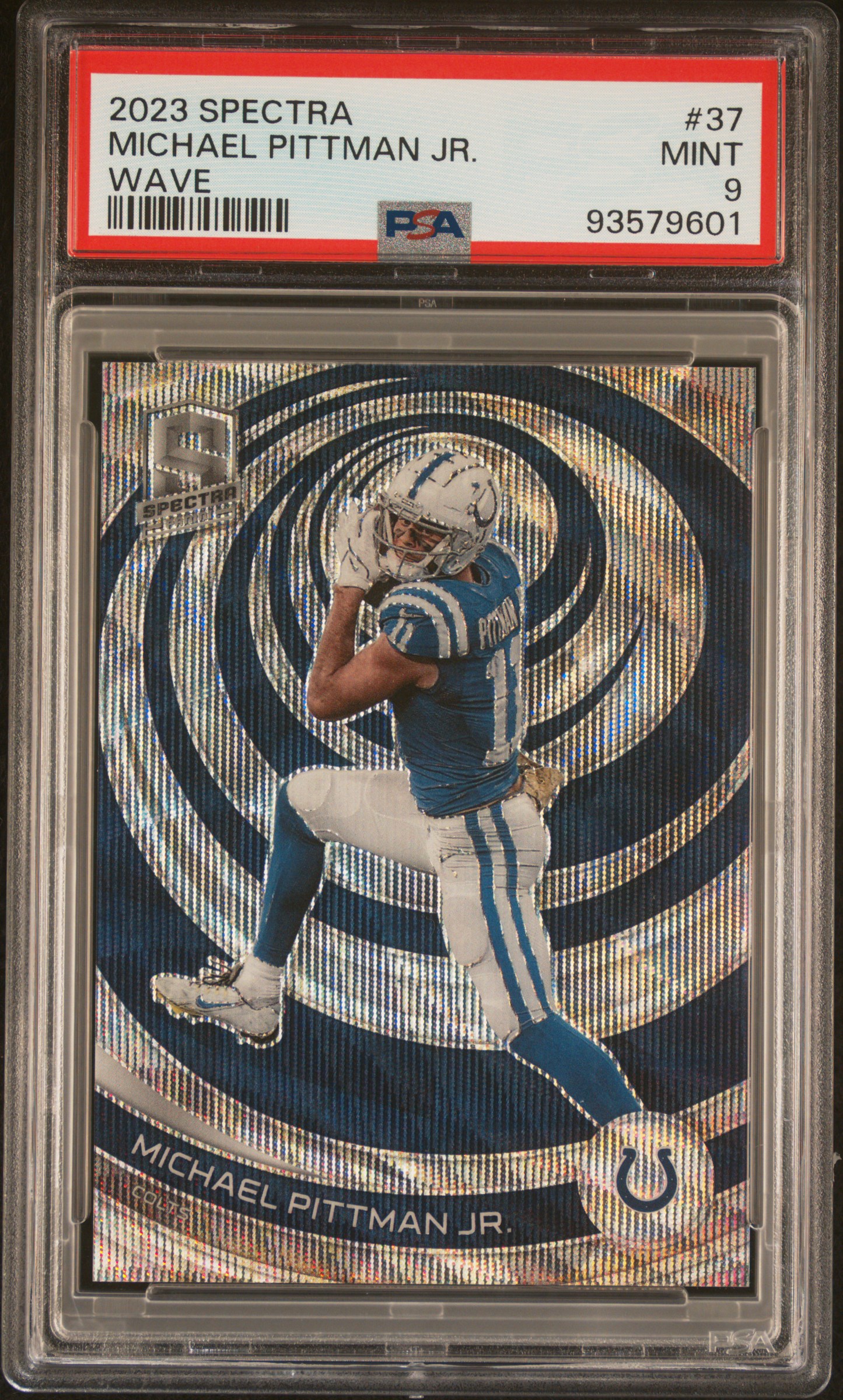 2023 Panini Spectra Michael Pittman Jr. #37 (Wave) Mint 9 front