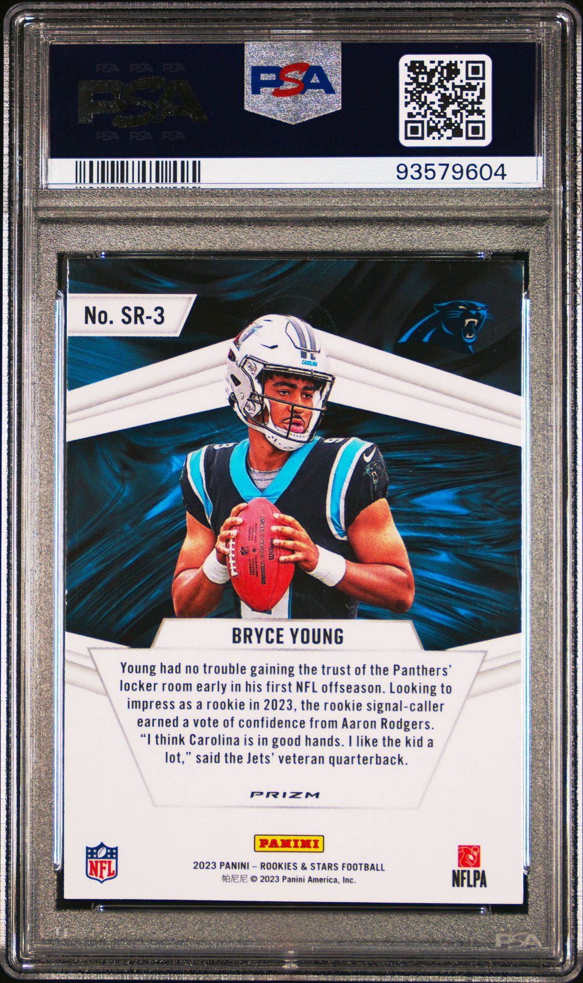 2023 Panini Rookies & Stars Stellar Rookies Bryce Young #Sr3 Nm-Mt 8 back