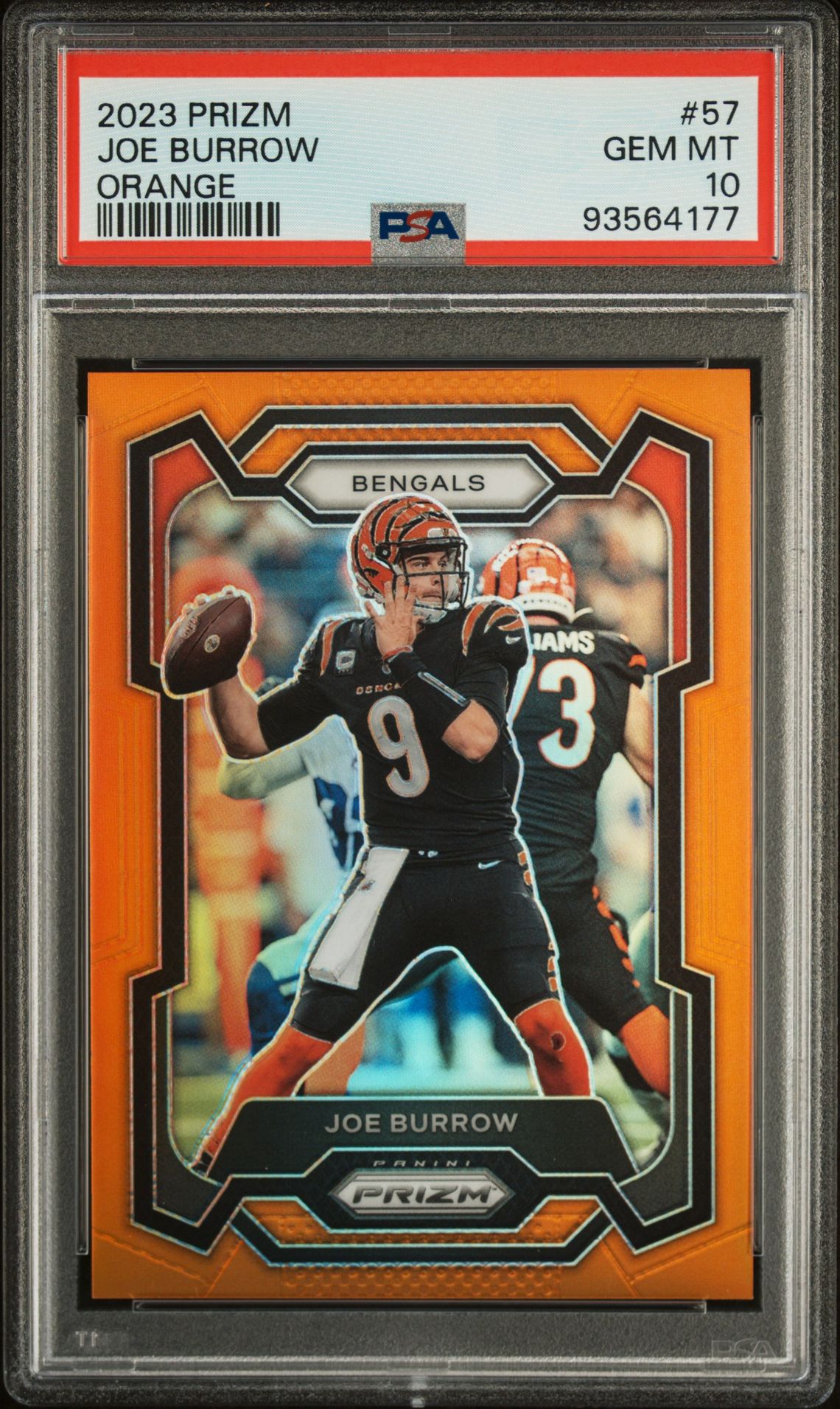 2023 Panini PANINI PRIZM ORANGE PRIZM #57 Joe Burrow front
