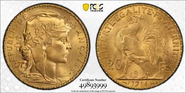 1914 20 Fr Gad-1064a F-535 Refrappe MS67