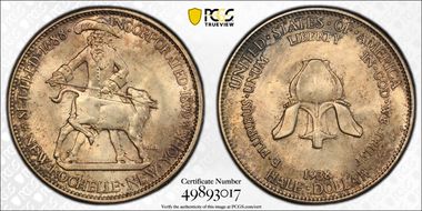 1938 50C New Rochelle MS65