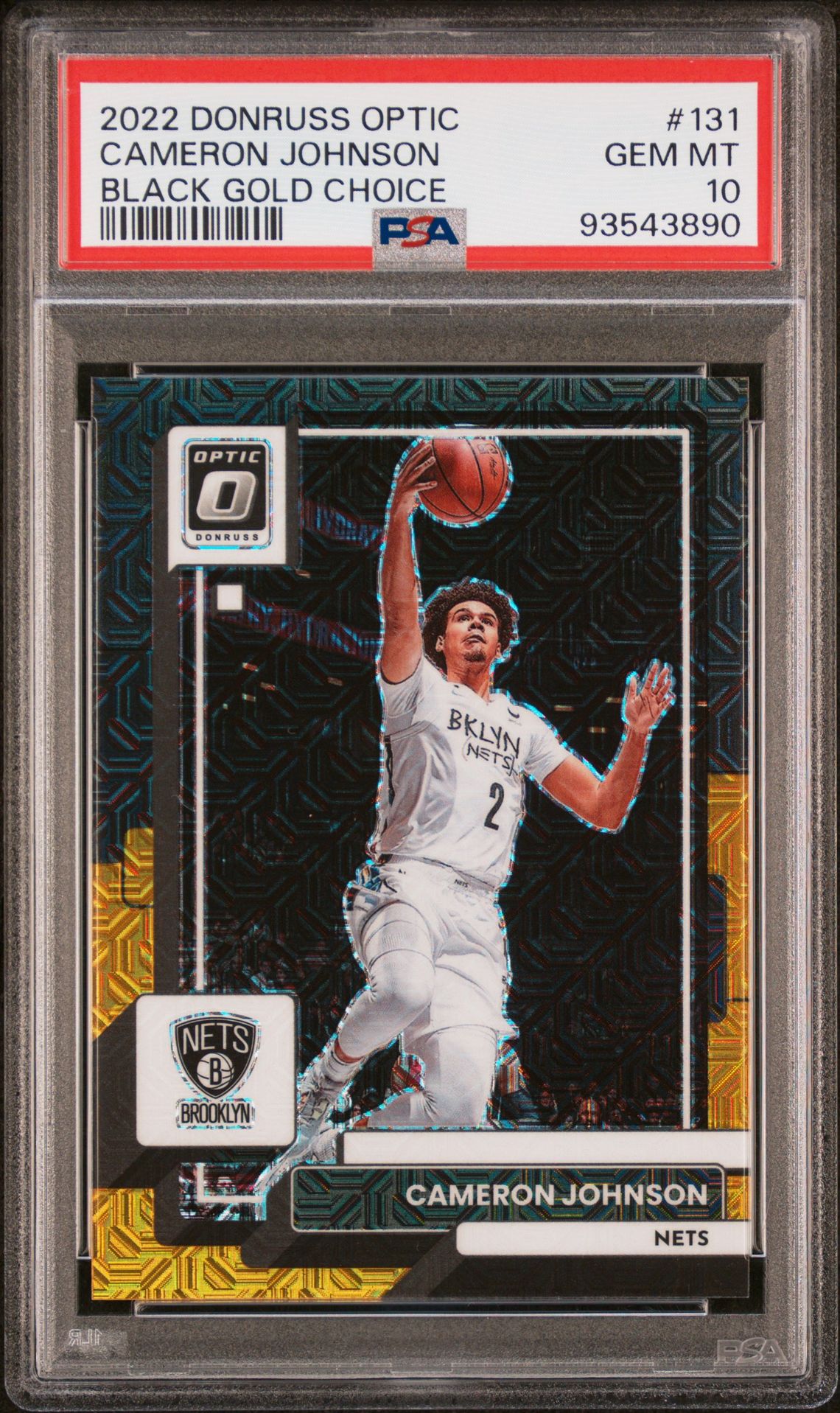 2022 Panini PANINI DONRUSS OPTIC BLACK GOLD CHOICE #131 Cameron Johnson front