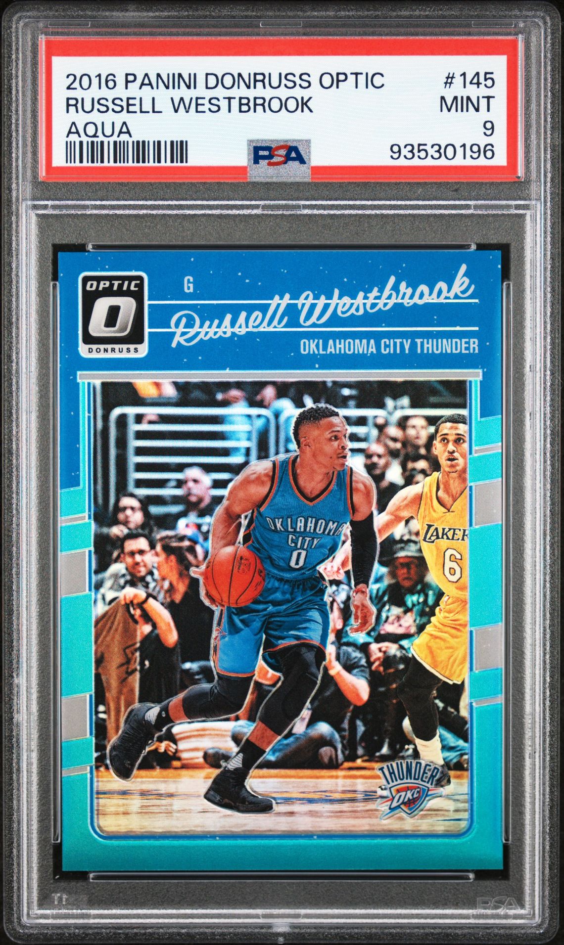 2016 Panini PANINI DONRUSS OPTIC AQUA #145 Russell Westbrook front