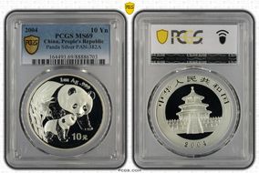 2004 10 Yn Panda Silver PAN-382A MS69