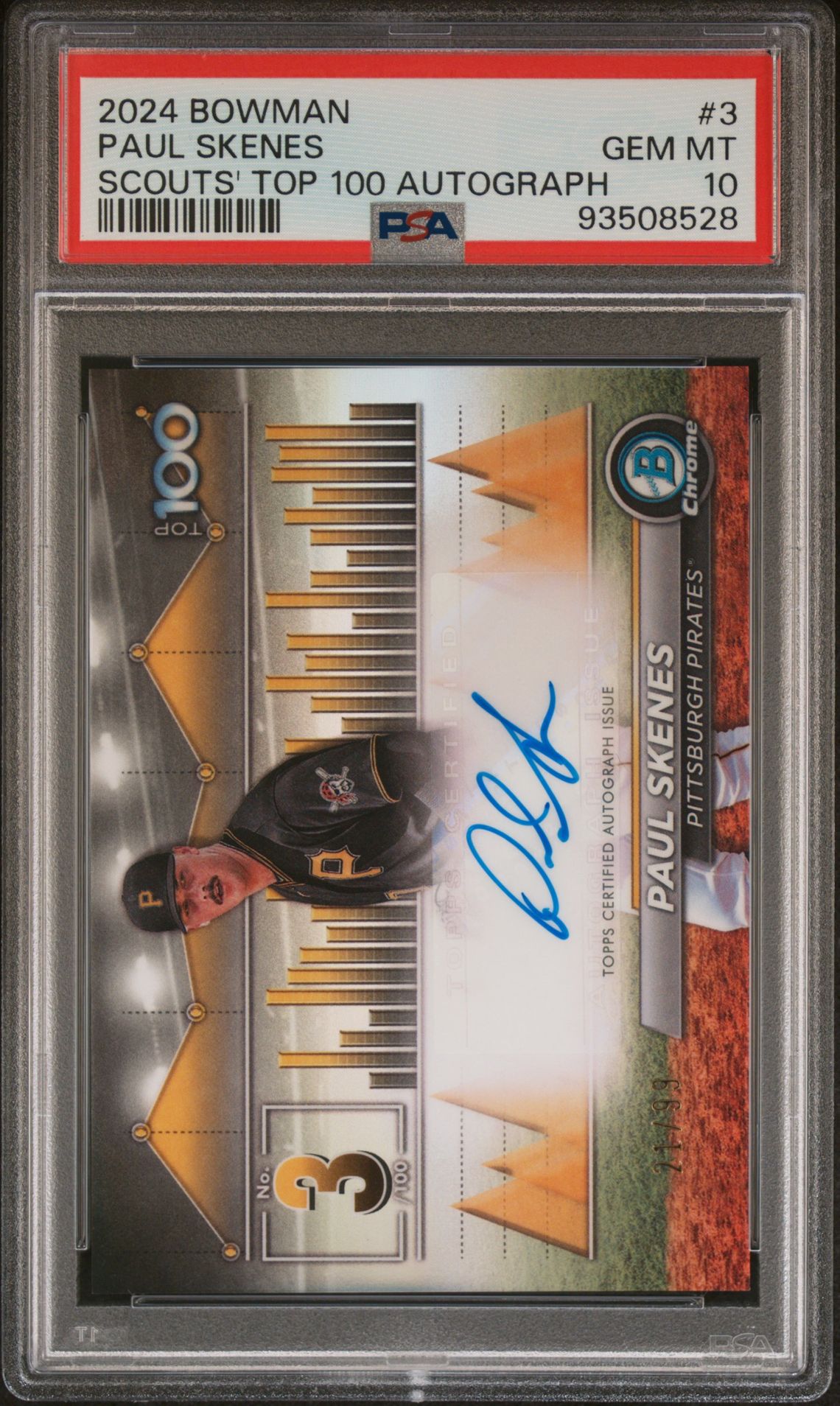 2024 Bowman #3 Paul Skenes front