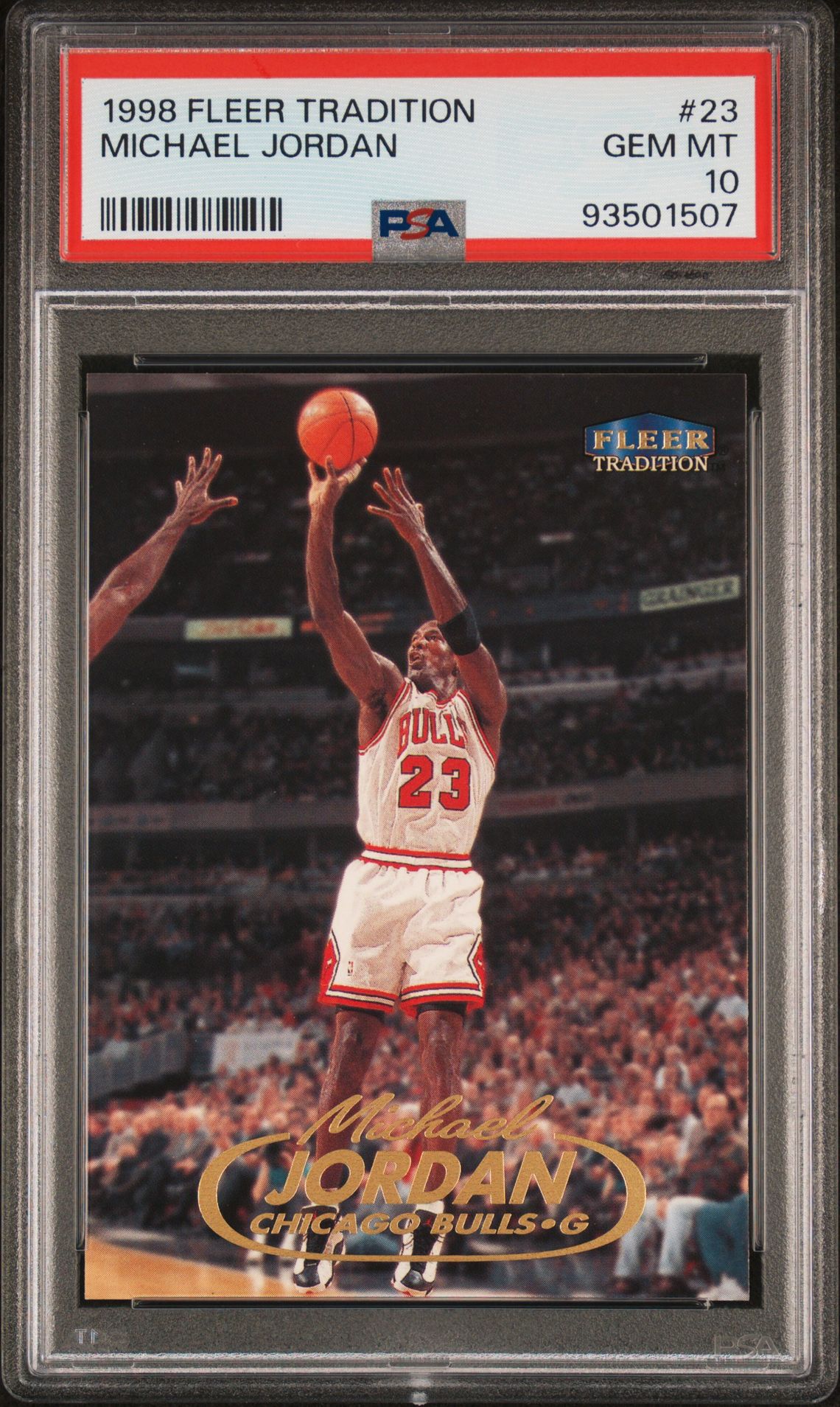 1998 Fleer Tradition Michael Jordan #23 Gem Mt 10 front