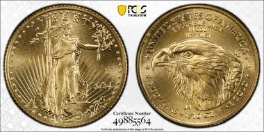 2024 $5 Gold Eagle MS70