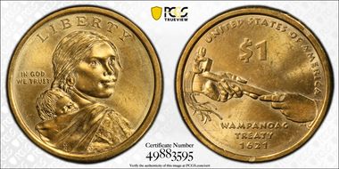 2011-D $1 Native American, Position A MS63