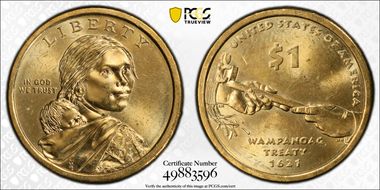 2011-D $1 Native American, Position A MS64