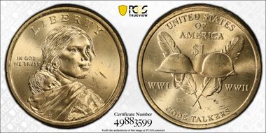 2016-P $1 Native American Position B MS64