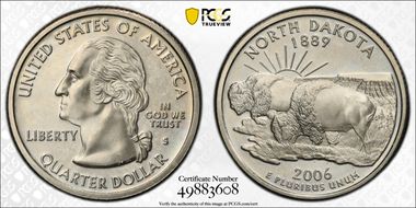 2006-S 25C North Dakota PR63DCAM