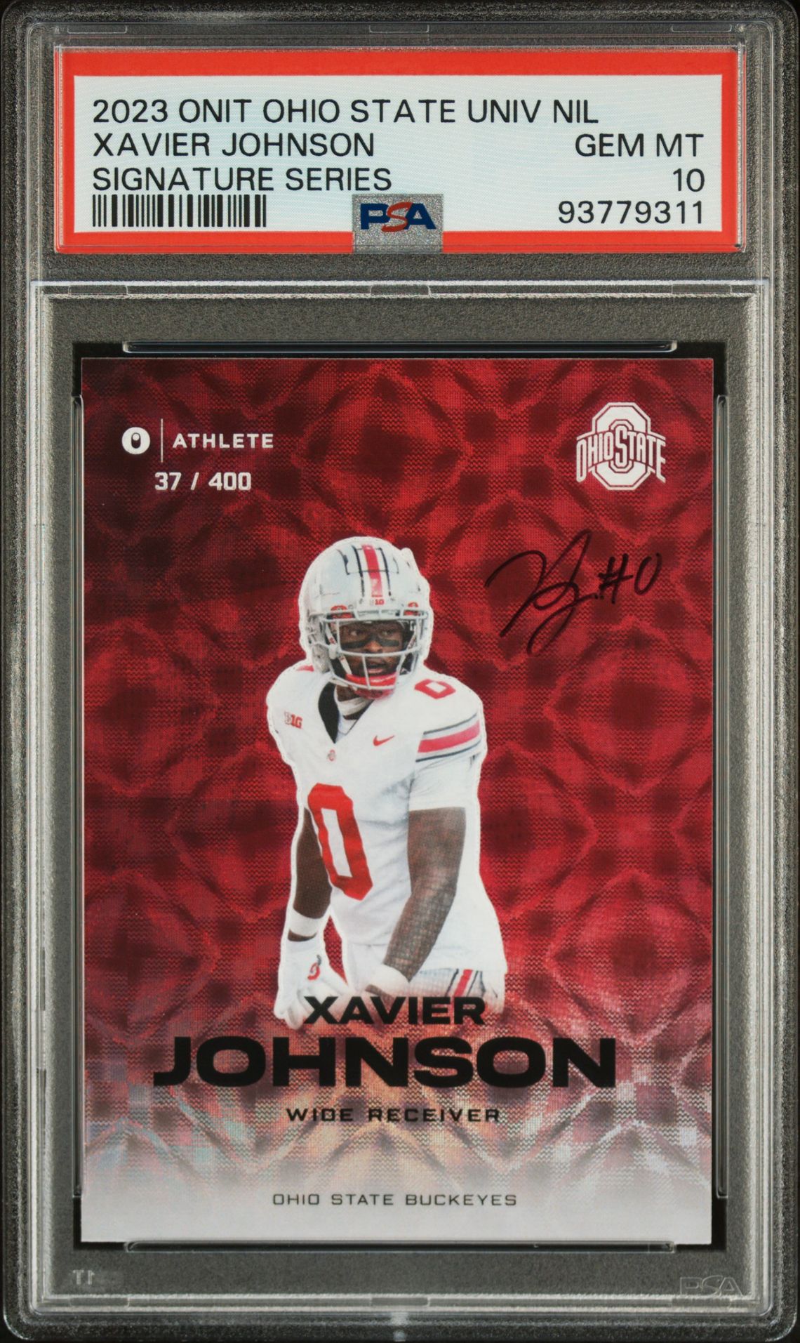 2023 ONIT OHIO STATE UNIVERSITY NIL SIGNATURE SERIES Xavier Johnson front