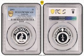 2003 $1 Port Phillip Pattern PR70DCAM