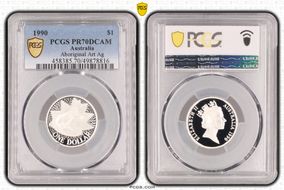1990 $1 Aboriginal Art Ag PR70DCAM