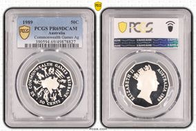 1989 50C Commonwealth Games Ag PR69DCAM