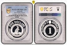 2003 $5 Port Phillip Pattern PR70DCAM