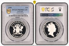 1989 $10 Queensland PR69DCAM