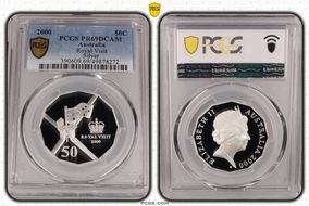 2000 50C Royal Visit Ag PR69DCAM