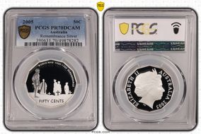 2005 50C Remembrance Silver PR70DCAM