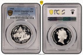 1988 50C Bicentennial Ag PR69DCAM