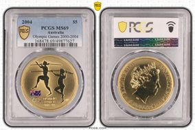 2004 $5 Olympic Games 2000-2004 MS69