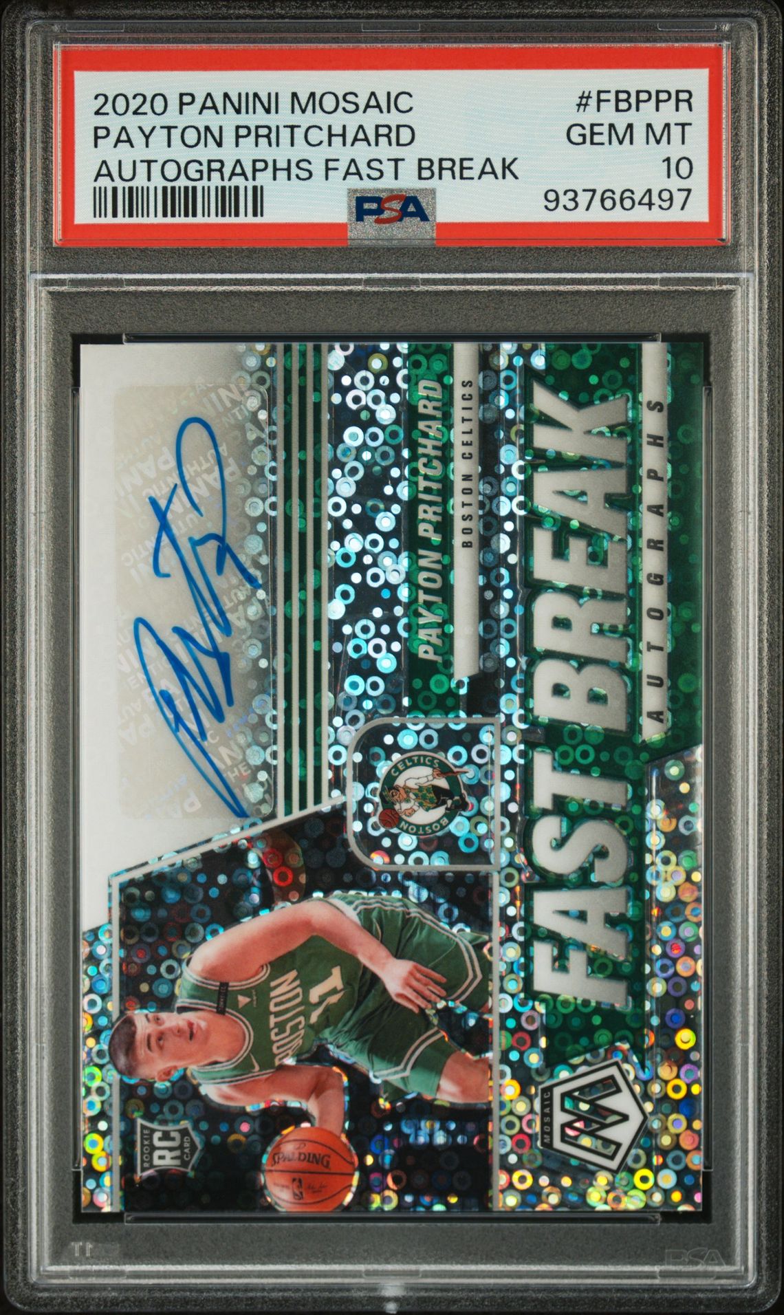 2020 Panini PANINI MOSAIC AUTOGRAPHS FAST BREAK #FBPPR Payton Pritchard front