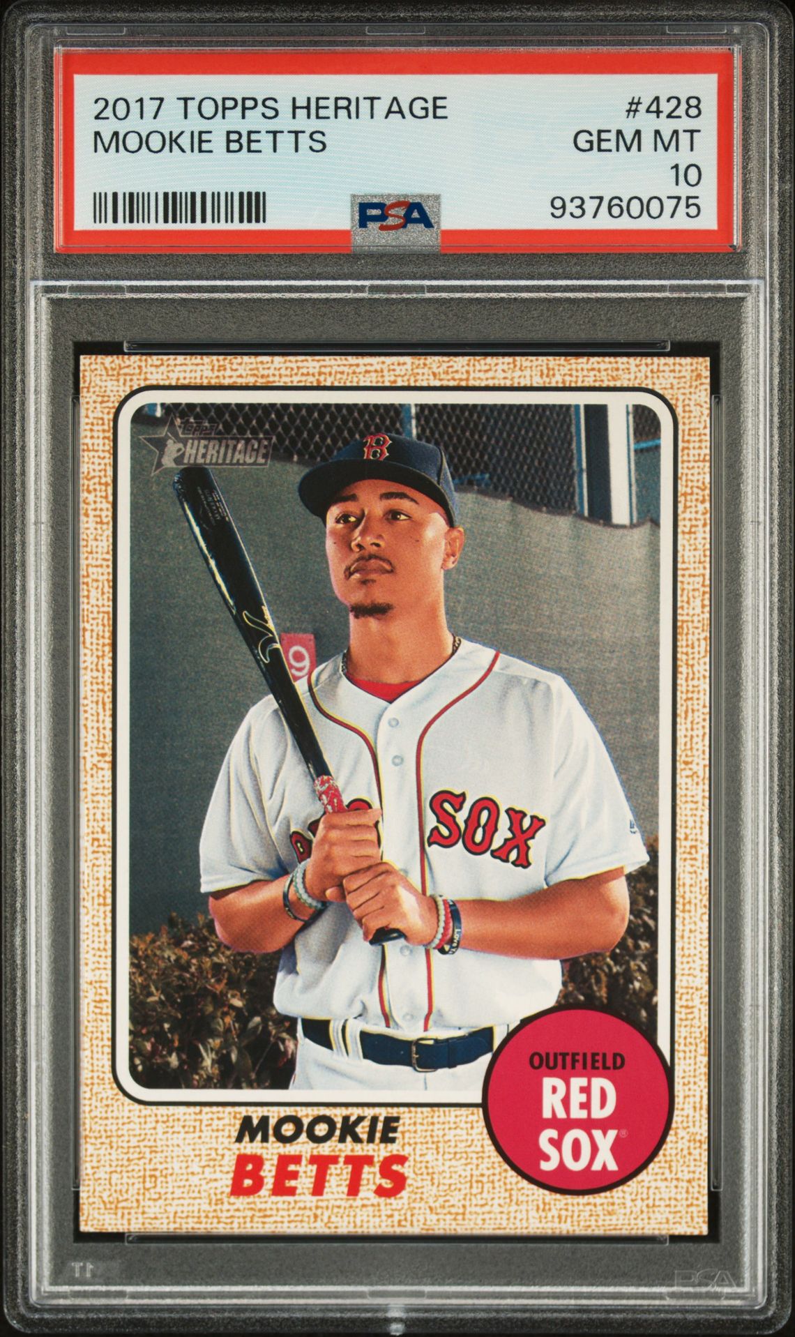 2017 Topps TOPPS HERITAGE Red #428 Mookie Betts front