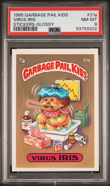 1985 Topps Garbage Pail Kids Series 1 Stickers/Base-Glossy #21A Virus Iris front