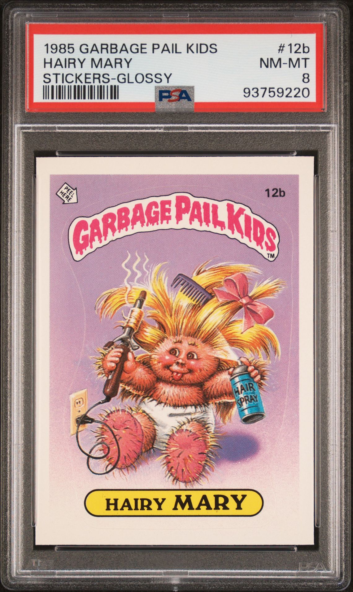 1985 Topps Garbage Pail Kids #12B Hairy Mary front