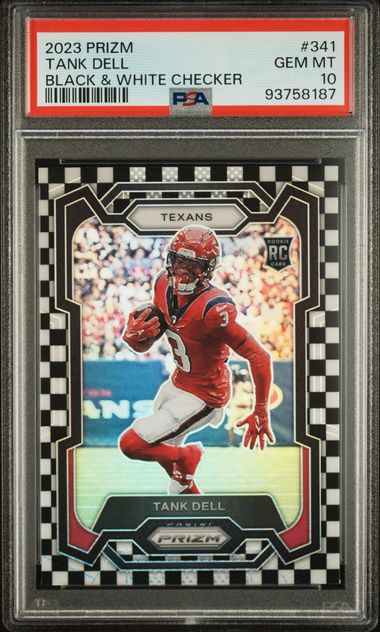 2023 Panini Prizm Tank Dell #341 (Black & White Checker) Gem Mt 10 front