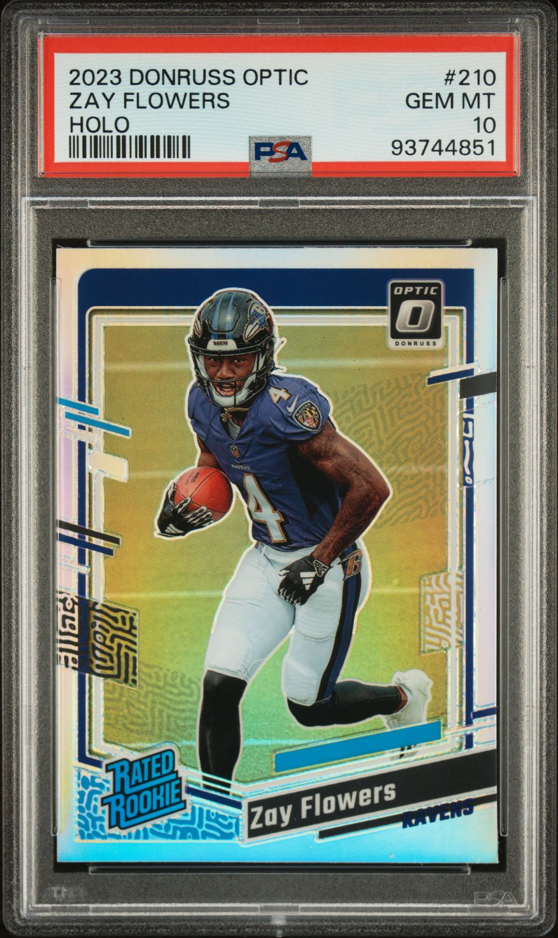 2023 Panini PANINI DONRUSS OPTIC HOLO #210 Zay Flowers front