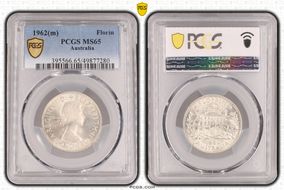 1962(m) Florin KM-60  Ag MS65