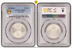 1959(m) Florin KM-60  Ag MS64