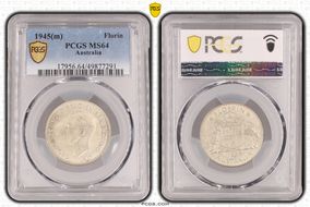 1945(m) Florin KM-40  Ag MS64