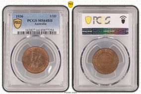 1936 1/2D MS64RB