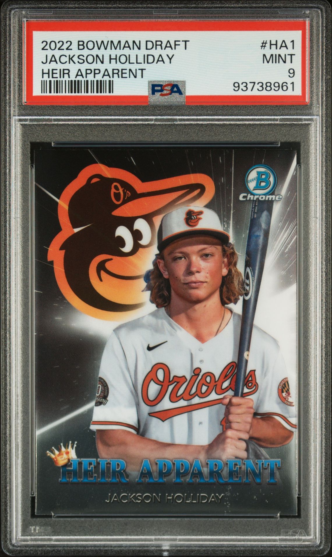 2022 Bowman Draft BOWMAN DRAFT HEIR APPARENT #HA1 Jackson Holliday front