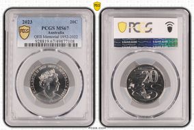 2023 20C QEII Memorial 1952-2022 MS67