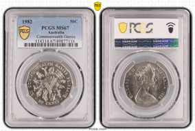 1982 50C Commonwealth Games MS67