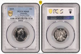 2019 10C A. Machin Effigy MS68