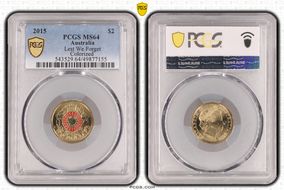 2015 $2 Lest We Forget Colorized MS64