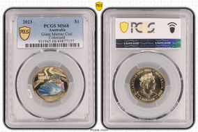 2023 $1 Giant Murray Cod  Colorized MS68