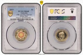 2023 $2 35th Ann $2 Coin Set Colorized Honey Bee MS68