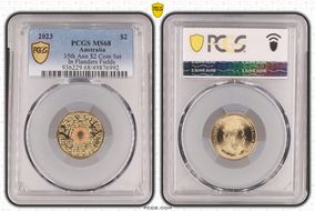 2023 $2 35th Ann $2 Coin Set Colorized In Flanders Fields MS68
