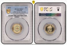 2023 $2 35th Ann $2 Coin Set Colorized Lest We Forget-Memorial Dome MS67