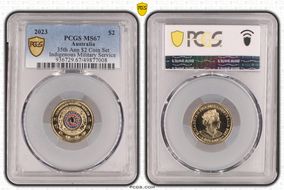 2023 $2 35th Ann $2 Coin Set Colorized Indigenous Military Service MS67