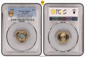 2023 $2 35th Ann $2 Coin Set Colorized Ambulance Services MS69