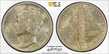 1916 10C Mercury MS62FB