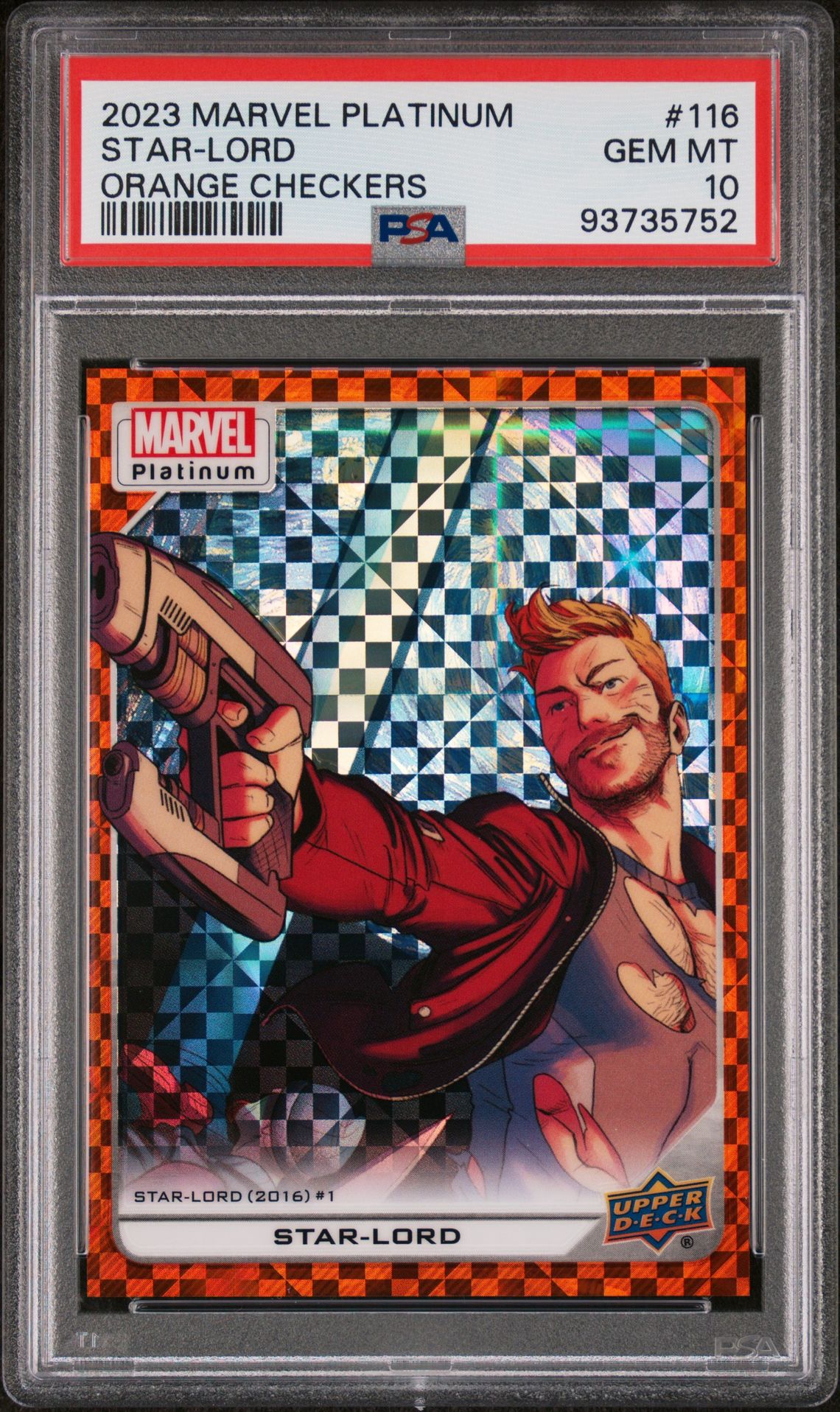 2023 Marvel UPPER DECK MARVEL PLATINUM Orange #116 Star-Lord front