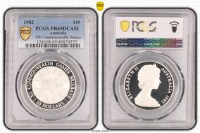 1982 $10 XII Commonwealth Games PR69DCAM